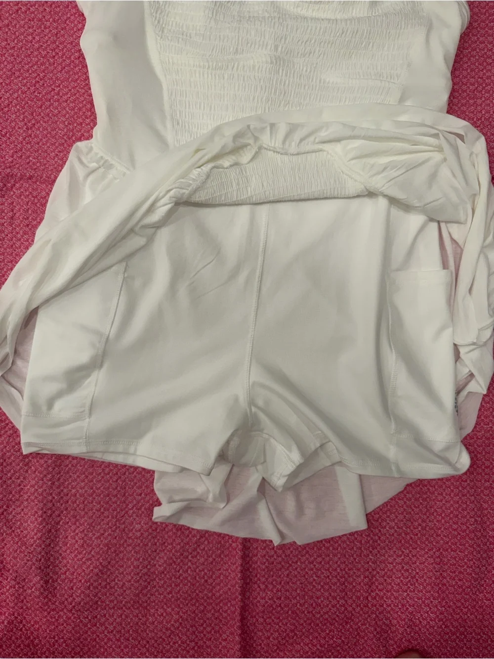 FP Movement by Free People White Crossback Tank dress with built in shorts - Picture 8 of 16